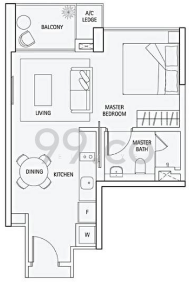 Waterbank at Dakota, 70 Dakota Crescent, 1 Bedroom, 484 sqft, Condominium For Rent, by Kelly Ye, 19279137 - PropertyGuru.com.sg