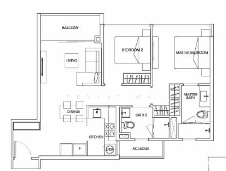 2Beds-807sqft