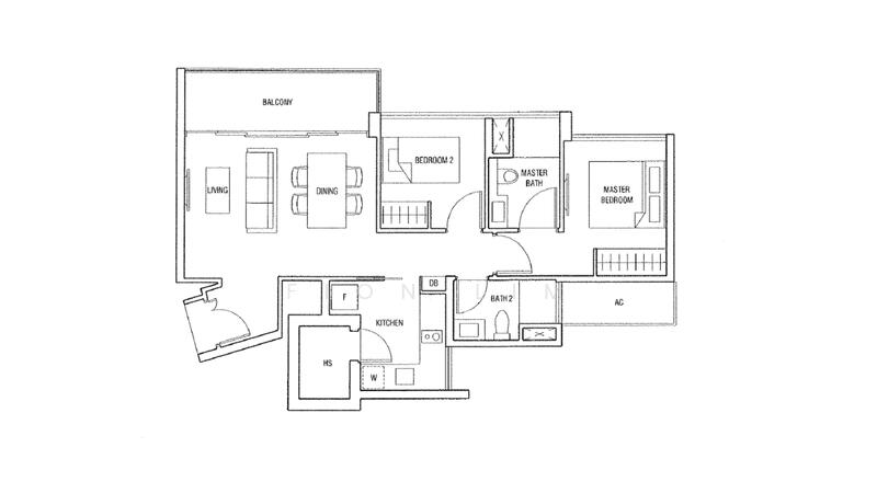 Bartley Residences, 1 Lorong How Sun, Serangoon / Thomson (D19-20), Hougang / Punggol / Sengkang, 2 Bedrooms, 796 sqft, Apartment For Rent, by Fion Lim, 19318467 - 2Bed-796 sqft - PropertyGuru.com.sg