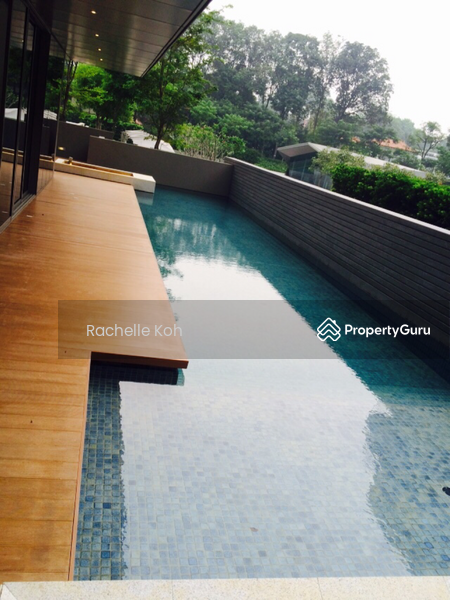Private pool with long deck