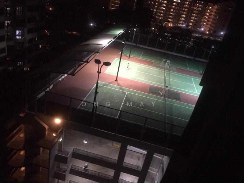 Tennis court view