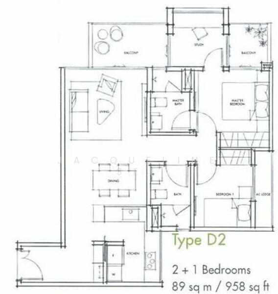 2Bed-936 sqft