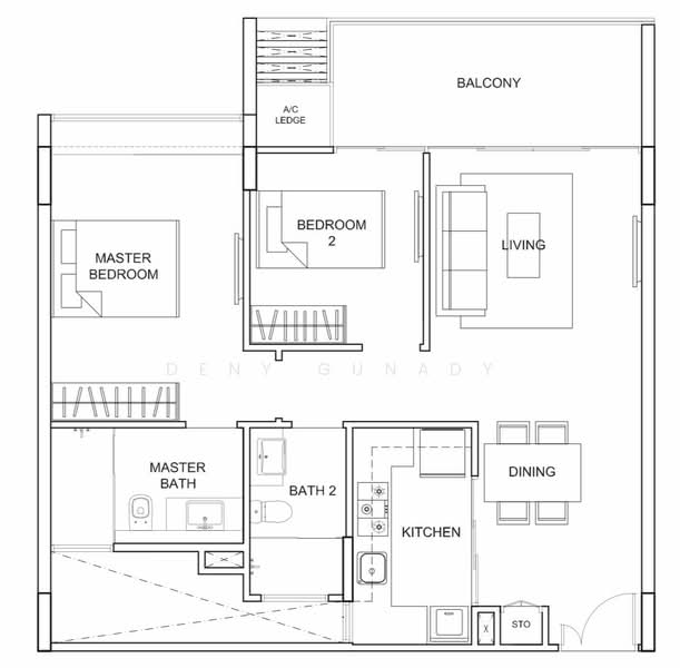 Uber 388, 388 Upper East Coast Road, 2 Bedrooms, 850 sqft, Condominium For Rent, by Deny Gunady, 19445126 - PropertyGuru.com.sg
