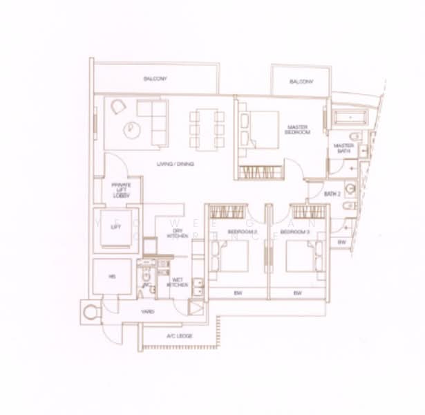 AALTO, 191 Meyer Road, 3 Bedrooms, 1,528 sqft, Condominium For Rent, by Yeo Wee Guan Clarence, 19512857 - 3Bed-1,528 sqft - PropertyGuru.com.sg