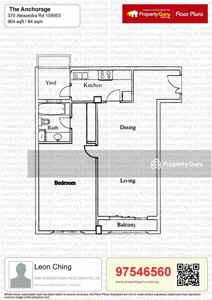 1Bed-900 sqft