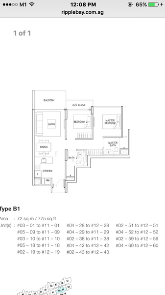 2Beds-775sqft