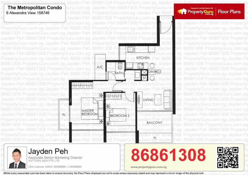 The Metropolitan Condominium, 6 Alexandra View, 2 Bedrooms, 840 sqft, Condominium For Rent, by Jayden Peh, 19554711 - 2Bed-840 sqft - PropertyGuru.com.sg