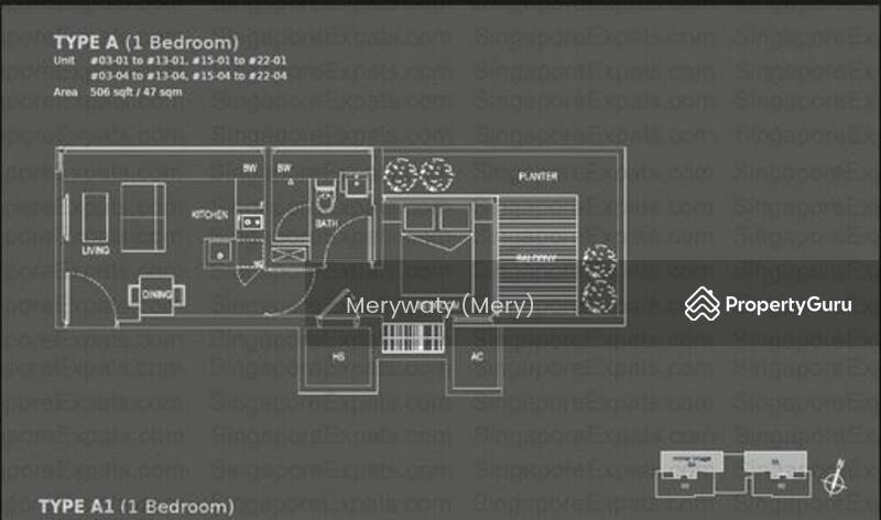 1Bed-506 sqft