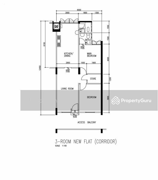 2Bed-721 sqft