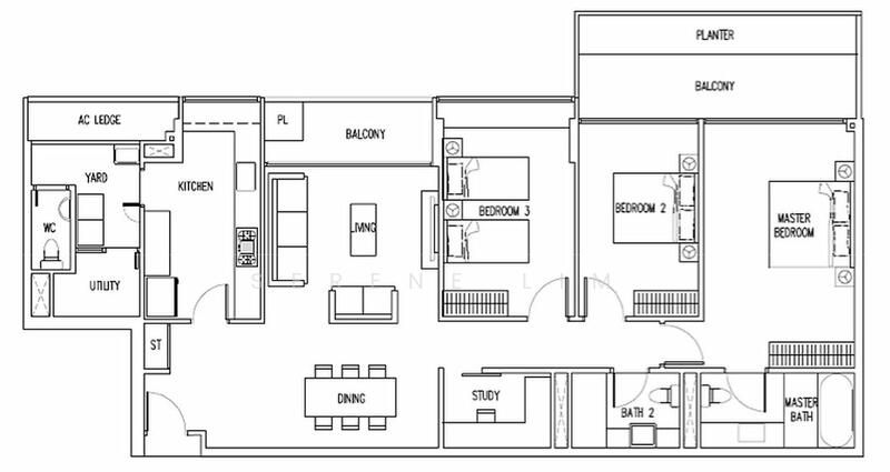 3Bed-1,744 sqft