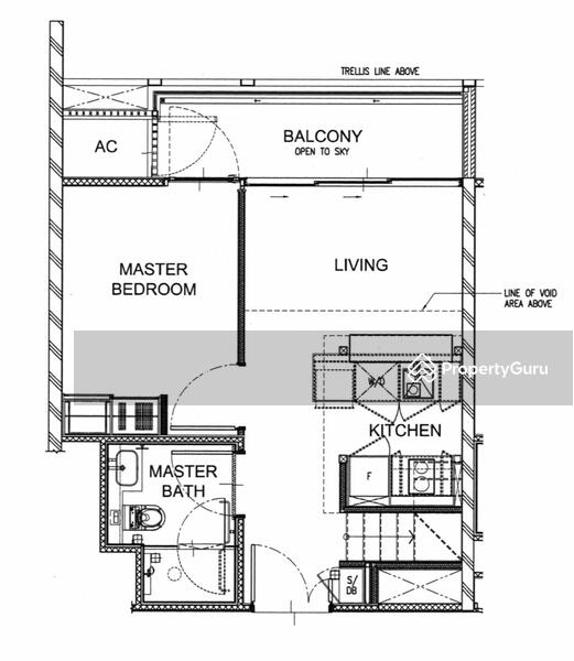 1Beds-614sqft