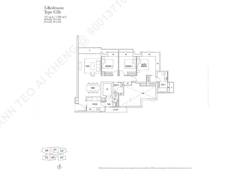 3Beds-1,302sqft