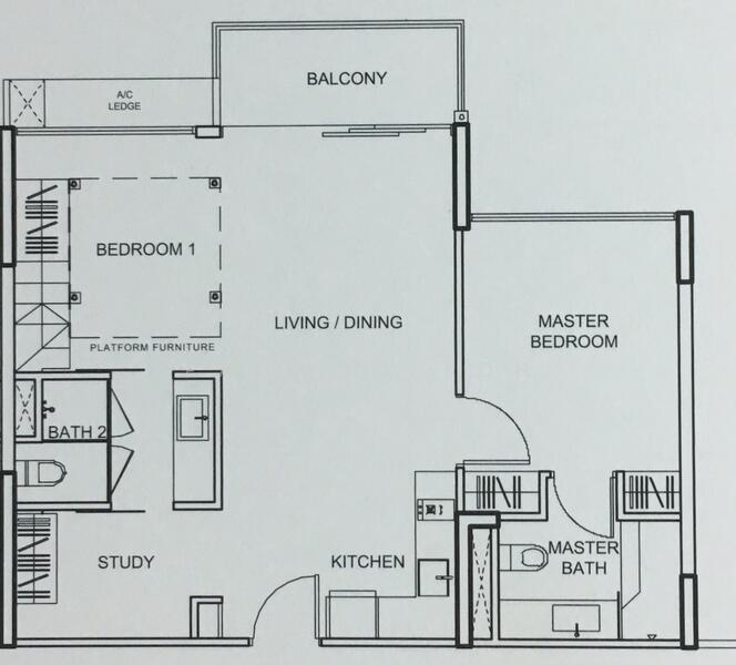 3Bed-807 sqft