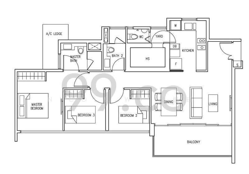 The Scala @ Lorong Chuan, 130 Serangoon Avenue 3, Hougang / Punggol / Sengkang, 3 Bedrooms, 1,044 sqft, Condominium For Rent, by Nicole Wu 吴佩瑾, 19720190 - PropertyGuru.com.sg