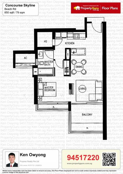1Beds-850sqft