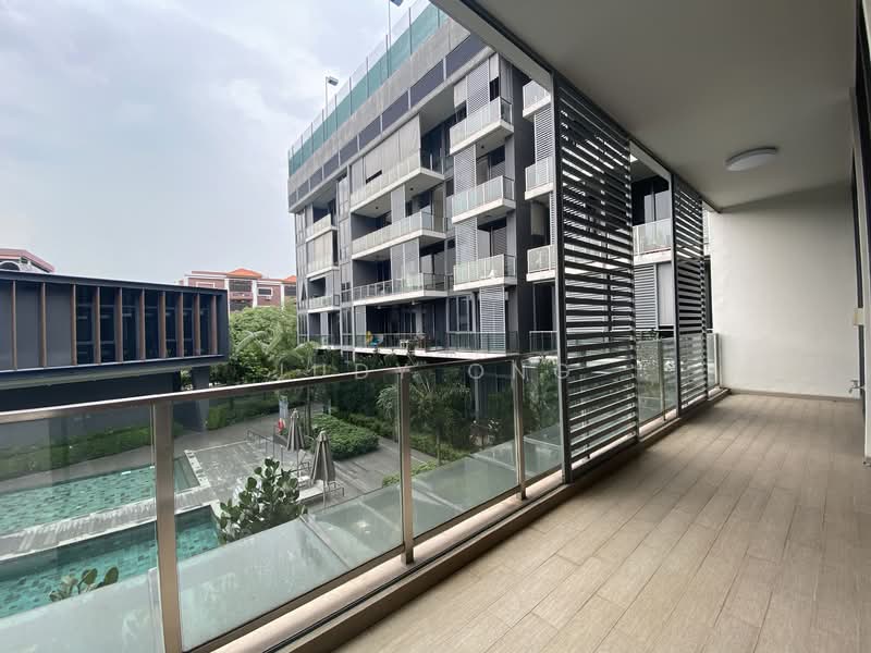 Robin Residences, 5 Robin Drive, 2 Bedrooms, 850 sqft, Condominium For Rent, by Judy Ong, 19796340 - Balcony stretch from living to bedrooms  - PropertyGuru.com.sg