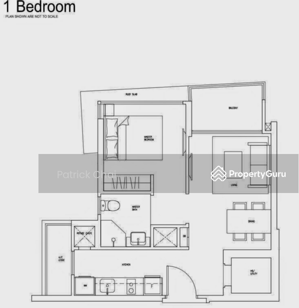 1Bed-624 sqft