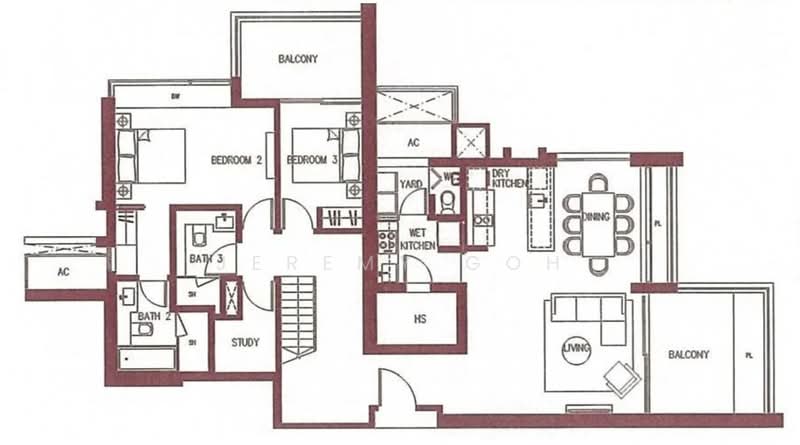 Concourse Skyline, 300 Beach Road, 4 Bedrooms, 3,300 sqft, Condominium For Rent, by Jeremy Goh, 19851374 - PropertyGuru.com.sg