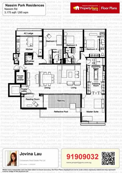 Nassim Park Residences, 15 Nassim Road, 4 Bedrooms, 3,175 sqft, Condominium For Rent, by Jovina Lau, 19925372 - 4Bed-3,177 sqft - PropertyGuru.com.sg