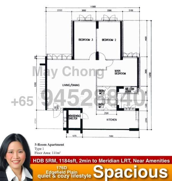 176D Edgefield Plains, 176D Edgefield Plains, Hougang / Punggol / Sengkang, 3 Bedrooms, 1,184 sqft, HDB Flat For Rent, by May Chong 張雲, 19929238 - 3Bed-1,184 sqft - PropertyGuru.com.sg