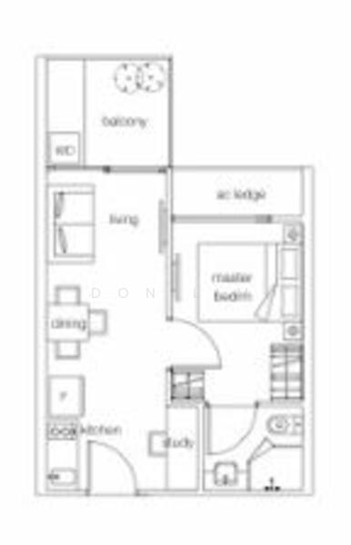 1Beds-398sqft