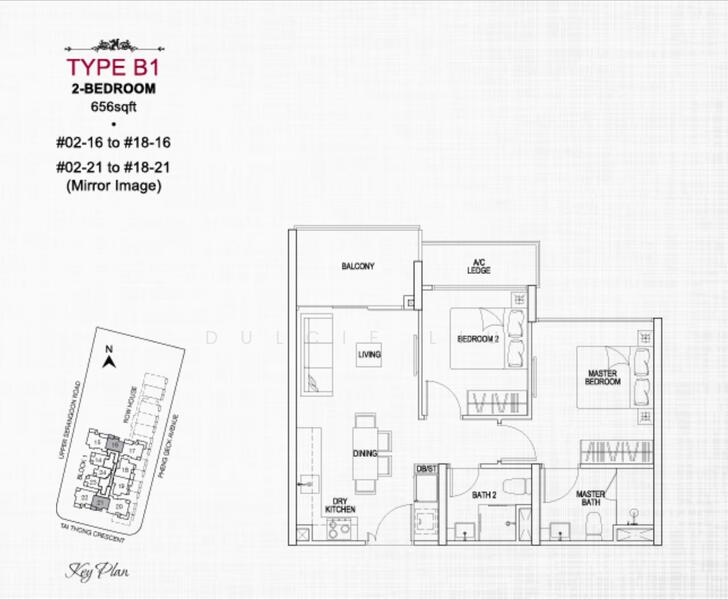 2Beds-656sqft