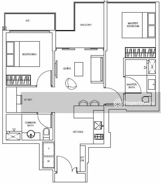 2Bed-710 sqft