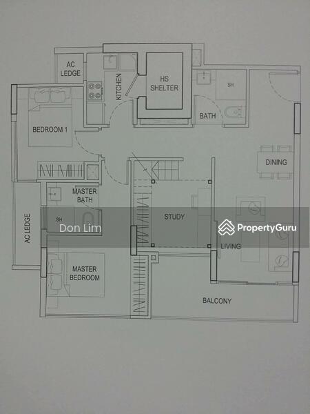 3Beds-990sqft