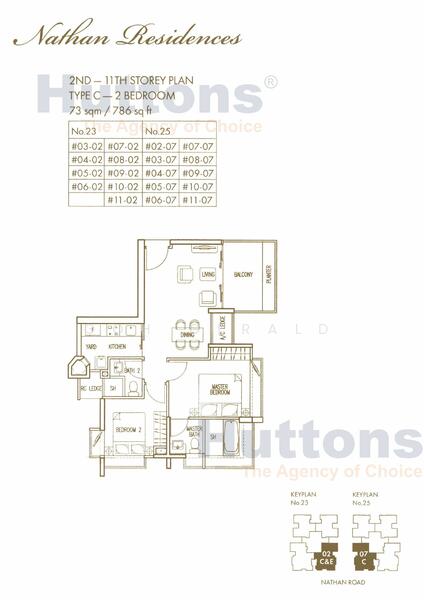 Nathan Residences, 25 Nathan Road, 2 Bedrooms, 786 sqft, Condominium For Rent, by Goh Gerald, 20055634 - PropertyGuru.com.sg