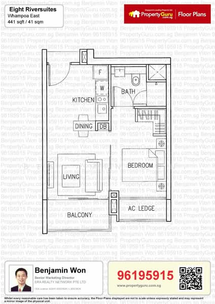 Eight Riversuites, 2 Whampoa East, 1 Bedroom, 441 sqft, Condominium For Rent, by Benjamin Won, 20059280 - Studio-441 sqft - PropertyGuru.com.sg