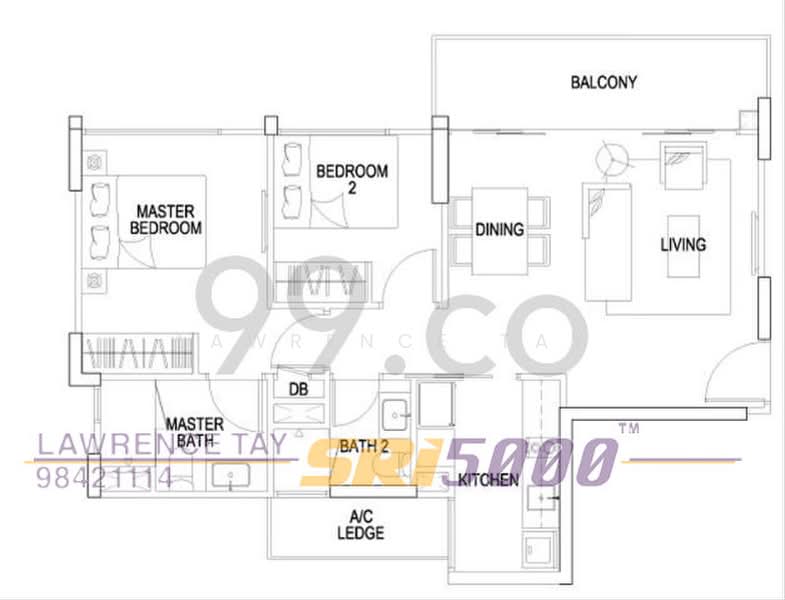FLO Residence, 9 Punggol Field Walk, 2 Bedrooms, 785 sqft, Condominium For Rent, by Lawrence Tay, 20059439 - PropertyGuru.com.sg