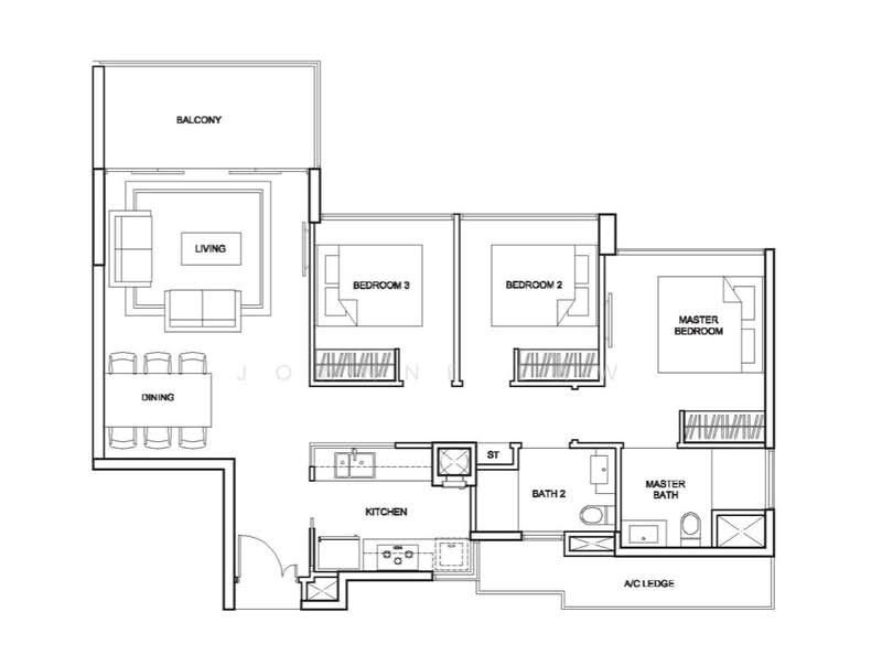 Parc Centros, 80 Punggol Central, 3 Bedrooms, 990 sqft, Condominium For Rent, by Joanne Law, 20065778 - PropertyGuru.com.sg