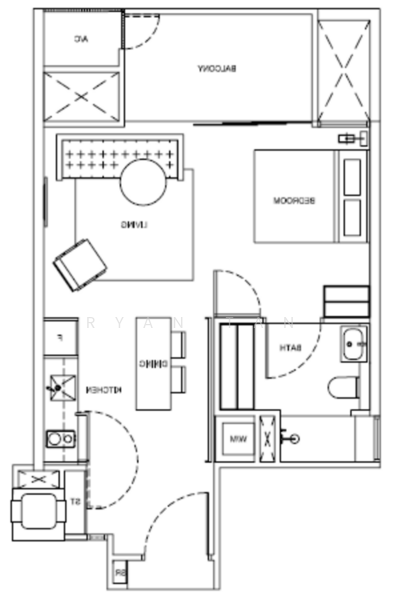 1Beds-505sqft