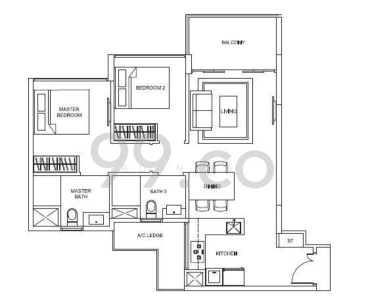 Parc Centros, 94 Punggol Central, 2 Bedrooms, 764 sqft, Condominium For Rent, by Boon Ng, 20097121 - PropertyGuru.com.sg