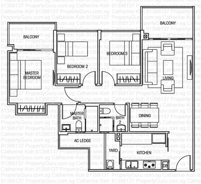 Vacanza @ East, 46 Lengkong Tujoh, Eunos / Geylang / Paya Lebar, 3 Bedrooms, 1,033 sqft, Condominium For Rent, by Catherine Koh, 20112032 - 3Bed-1,033 sqft - PropertyGuru.com.sg