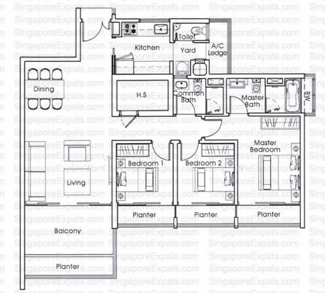 Parc Seabreeze, 532 Joo Chiat Road, 3 Bedrooms, 1,292 sqft, Condominium For Rent, by Gwendelene (Wendy) Chew, 20128473 - 3Bed-1,292 sqft - PropertyGuru.com.sg