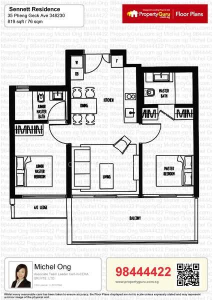 Sennett Residence, 33 Pheng Geck Avenue, Macpherson / Potong Pasir, 2 Bedrooms, 818 sqft, Condominium For Rent, by Michel Ong, 20133626 - PropertyGuru.com.sg