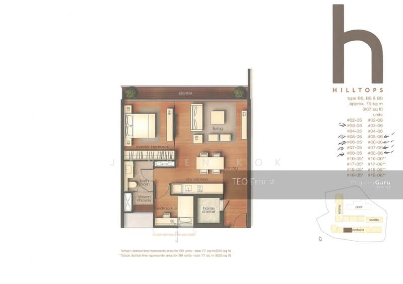 Hilltops, 99 Cairnhill Circle, 2 Bedrooms, 807 sqft, Condominium For Rent, by Jansen Kok, 20155378 - PropertyGuru.com.sg