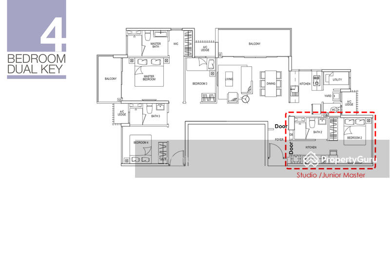 Studio-300 sqft