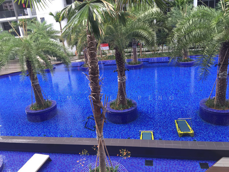La Fiesta, 58 Sengkang Square, 3 Bedrooms, 840 sqft, Condominium For Rent, by Sim Chee Peng, 20175434 - Unblocked poolview - PropertyGuru.com.sg