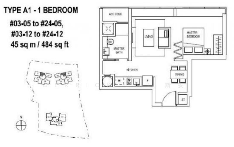 1Beds-484sqft