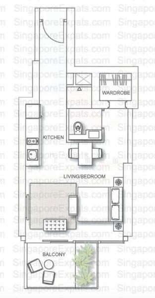 Studio-506 sqft