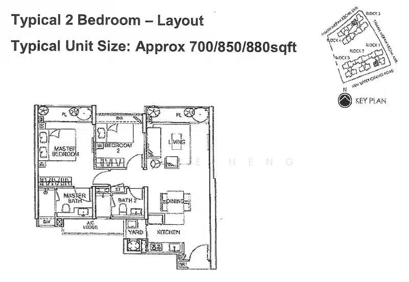 2Bed-850 sqft