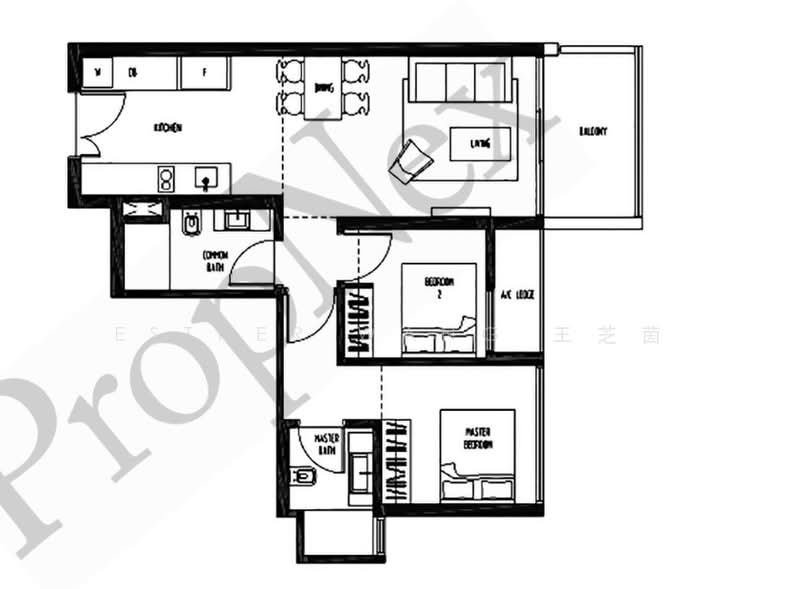Sennett Residence, 33 Pheng Geck Avenue, 2 Bedrooms, 829 sqft, Condominium For Rent, by Esther Wang 王芝茵, 20249001 - PropertyGuru.com.sg