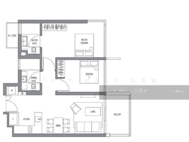 Sennett Residence, 33 Pheng Geck Avenue, 2 Bedrooms, 829 sqft, Condominium For Rent, by Esther Wang 王芝茵, 20249001 - 2Beds-819sqft - PropertyGuru.com.sg