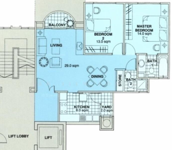 2Beds-1,002sqft