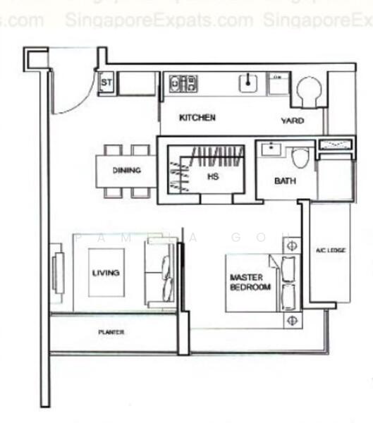 1Beds-570sqft