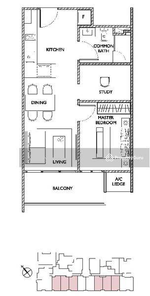 1Beds-560sqft