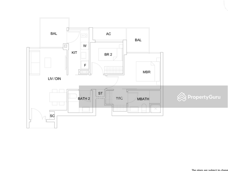 2Beds-797sqft