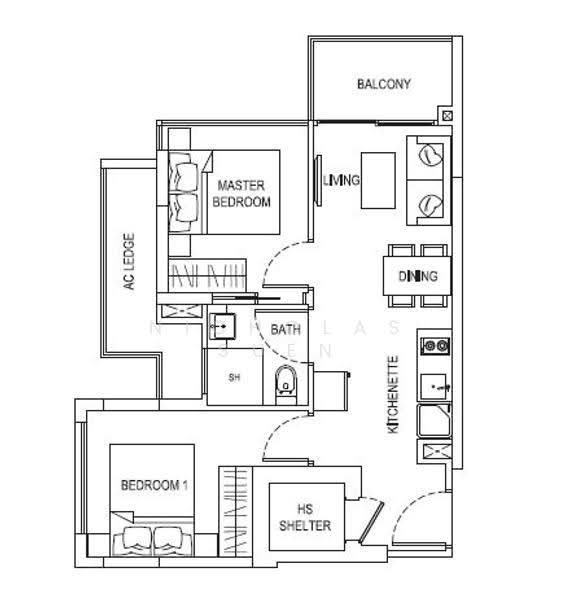 Urban Vista, 18 Tanah Merah Kechil Link, Bedok / Upper East Coast, 2 Bedrooms, 549 sqft, Condominium For Rent, by Nicholas Suen, 20322588 - PropertyGuru.com.sg